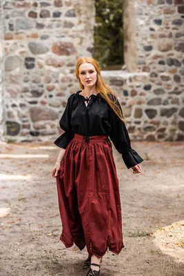 Produktbild von Mittelalterbluse Schwarz "Morgan" XXXL