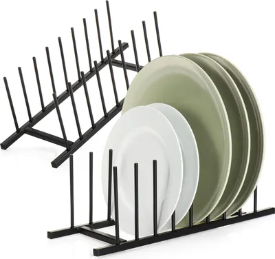 Produktbild von com-four® 2x Abtropfgestell für Geschirr - Tellerhalter aus Metall
