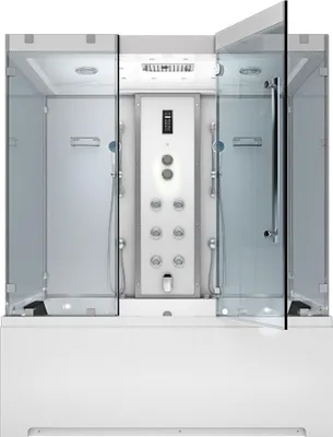 Produktbild von Kombination Badewanne Dusche K80-WS-EH-B-EC-EA Duschtempel 180x100 cm 2K Scheibenversiegelung