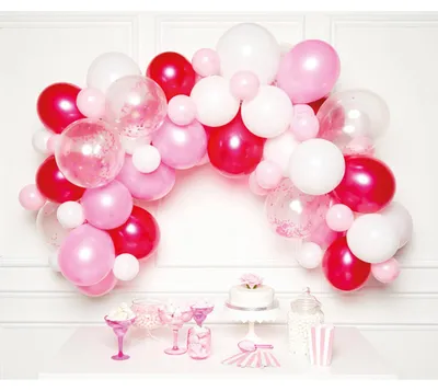 Produktbild von Amscan Balloon Garland Latex 1 Meter Pink 70-Piece