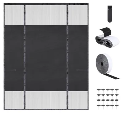 Image de Moustiquaire 140 x 222 cm - Moustiquaire magnétique - Protection de l'intimité - Moustiquaire - Polyester - Tissage à mailles fines