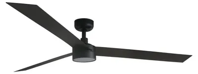 Produktbild von DC Deckenventilator mit LED Beleuchtung und Fernbedienung Cruiser Schwarz 160 cm