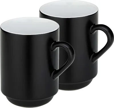 Produktbild von Kela Mattia, Set, 0,3 l, Schwarz, Keramik, Tasse, Universal