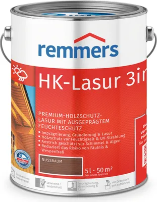 Produktbild von Remmers HK-Lasur 3in1 nussbaum (RC-660) 5 l, Holzlasur aussen