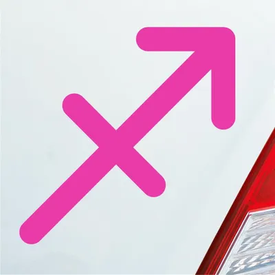 Produktbild von Auto Aufkleber Sagittarius Schütze Sternzeichen Horoskop 10x10 cm Pink Sticker Heckscheibenaufkleber