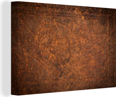Obrázok produktu pre OneMillionCanvasses® - Obrazy na plátne - 140x90 cm, Koža - Textúra - Hnedá - Oranžová, Nástenná umelecká tlač Nástenná dekorácia - Fotografia na plátne - Obraz na drevenom ráme