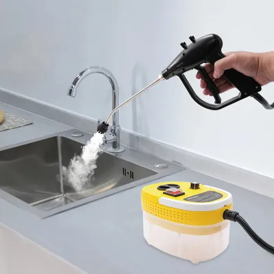 Produktbild von Dampfreiniger - Hochdruck Dampfreiniger 220V 2500W - 1,2 l Tank - Selbstregelnde Spritzpistole - Fettentfernung - Gelb