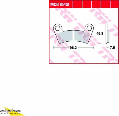 Produktbild von TRW Bremsbelagsatz MCB854SI Outlaw 525