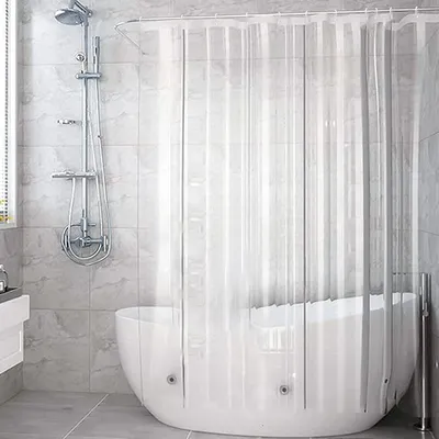 Obrázek produktu pro Závěs do sprchy – vodotěsný a odolný proti plísním – průhledný, rozměry 180x200 cm