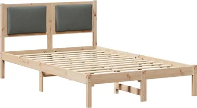 Zdjęcie produktu dla vidaXL Rama łóżka ciemnoszara 120 x 200 cm z litego drewna sosnowego