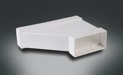 Produktbild von Rotheigner Flachkanal Adapter weiß 220 mm x 54 mm auf 111 mm x 54 mm