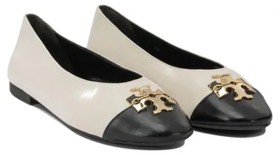 Productafbeelding van TORY BURCH ballerina's van leer, wit, voor dames - maat 7