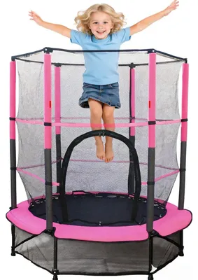 Trampolin 140 cm mit Sicherheitsnetz, Stahlrahmen, bis 80 kg