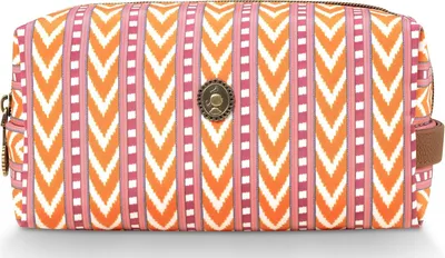 Productafbeelding van Pip Studio toilettas Coco Cosmetic Bag Samba Strip Orange veelkleurig