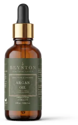 Zdjęcie produktu dla BEYSTON Olej Arganowy 100 ml – do skóry i włosów, Obraz wygenerowany przez AI