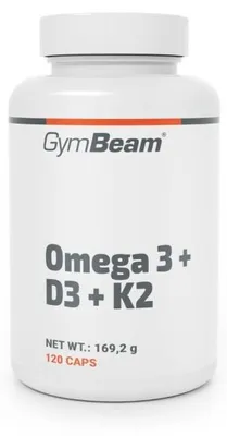Produktbild von GymBeam - Omega 3 + D3 + K2, 120 Kapseln