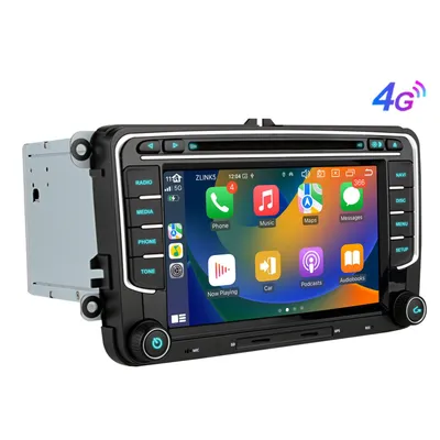 Produktbild von Autoradio 4+64GB Carplay Android Auto GPS 4G 8Core DVD Für VW GOLF 5 6 Passat Touran Tiguan 7 Zoll
