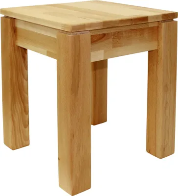 Produktbild von Betten-ABC, Massiver Kernbuche Hocker, natur geölt, multifunktional, stabil, H45xB36xT36cm, Nachttisch, Beistelltisch, Tritt, Couchtisch, giftfrei, speichelfest