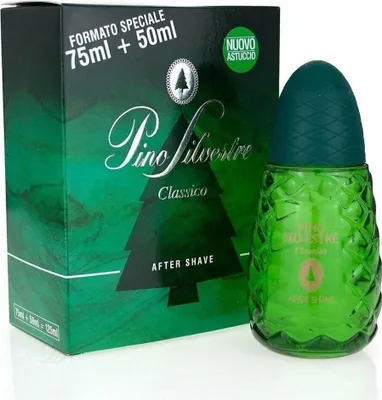 A box and bottle of Pino Silvestre aftershave.