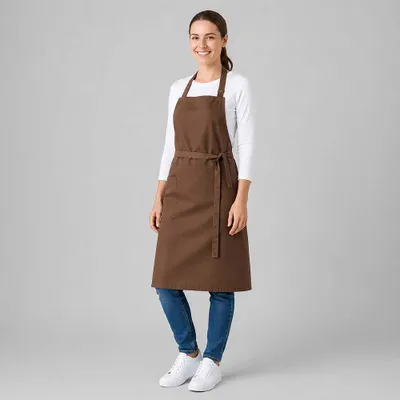 Produktbild von Latzschürze toffee, B 75 x L 75 cm : toffee : 65% Polyester 35% Baumwolle