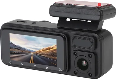 Obrázok produktu pre 3-kanálová palubná kamera, 1080P, 170-stupňový široký uhol, ovládanie APP, predná a zadná časť, automatický DVR s 2,0-palcovou obrazovkou