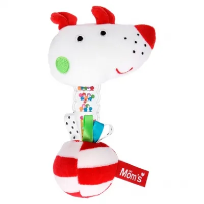 Produktbild von Hencz Toys Pädagogische Rassel für Hunde Momsie - weiß/rot