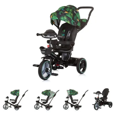 Zdjęcie produktu dla Rower trójkołowy Chipolino Be Active 2 w 1 obracane siedzisko muzyka światło obracane zielony