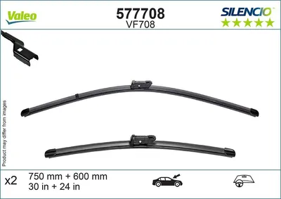 Image de Balai d'essuie-glace SILENCIO FLAT BLADE SET
