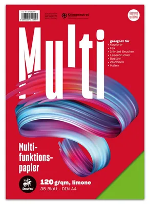 Immagine prodotto di Staufen® 734051299 Carta multifunzione 7X PLUS - A4, 120 g/m², lime, 35 fogli