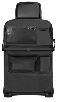 Productafbeelding van Autostoel organizer met opklaptafel, rugleuningbeschermer voor auto, waterdicht, zwart