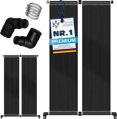 Productafbeelding van Zonnecollector voor zwembadverwarming, 500x140 cm, accessoires voor zwembaden, warmtepomp voor zwembaden, zonnecollector voor zwembaden tot 40.000 liter, uitbreidbare zonnecollector voor zwembaden, UV-bestendig kunststof, zonneverwarming voor zwembaden