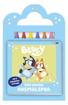 Produktbild von Bluey: Der große Ausmalspaß - Mit 6 Wachsmalstiften!