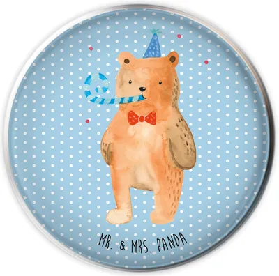 Produktbild von Mr. & Mrs. Panda Waschbecken Stöpsel Bär Geburtstag - Blau Pastell - Geschenk, Ablaufgarnitur, Teddybär, waschbeckenstöpsel, Glückwunsch, Abfluss-Stopfen, Alles Gute