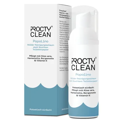 Produktbild von ProctyClean® Popolino - milder Reinigungsschaum statt feuchtem Toilettenpapier