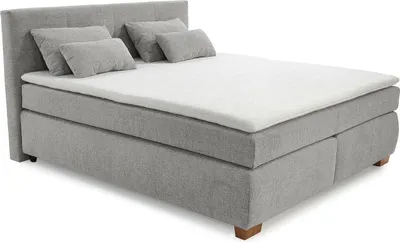 Produktbild von Boxspringbett - 180 x 200 cm - Hellgrau - Chenille