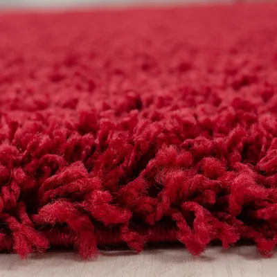 Produktbild von Hochflor Teppich Lux Läufer, Farbe: Rot, Größe:80x250 cm