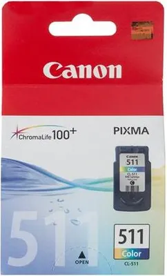 Zdjęcie produktu dla Canon CL-511 Colour, Cyjan, Purpurowy, Żółty, Tusz na bazie pigmentu, 1 szt.