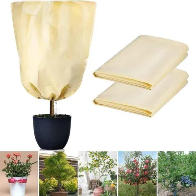 Obrázok produktu pre Zimná ochranná sada pre rastliny 60 x 80 cm – 2 ks zimnej ochrany – ochrana vonkajších rastlín – recyklovateľné ochranné kryty pre stromy a kvety