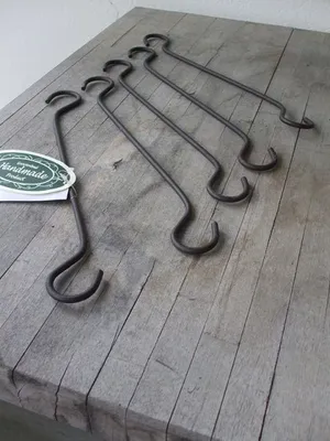 Produktbild von 5 Praktische Verlängerungshaken (5er Set), Eisenhaken, S-Haken, 28 cm set