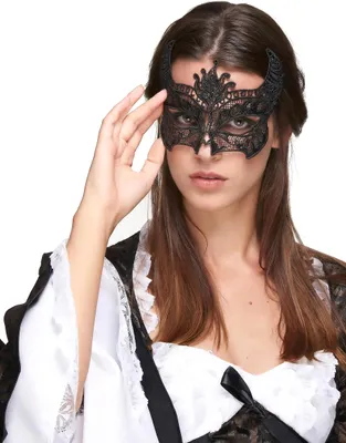 Obrázok produktu pre Benátske ozdoby na oči čierne - Jedna veľkosť