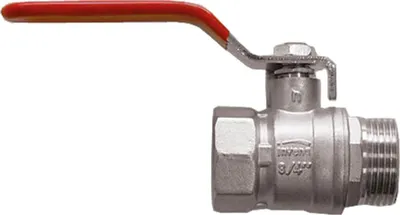 Imagen del producto de Válvula de bola para agua, 3/4", rosca macho/macho