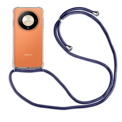 Produktbild von Handykette für Honor Magic 6 Lite Hülle mit Band Case Handyhülle mit Kette Blau