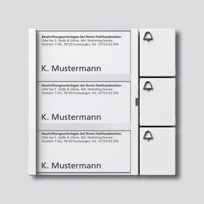Produktbild von Siedle TM 612-3 W - Ruftasten-Modul - Weiß - Siedle - -20 - 55 °C - 99 mm - 27 mm