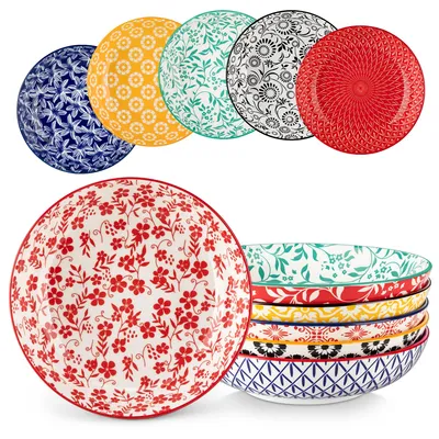 Obrázek produktu pro Sada talířů vancasso pro 6 osob, porcelánová polévková mísa SELENE, salátová mísa, barevná