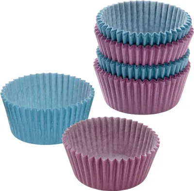 Obrázek produktu pro Zenker papírové košíčky na pečení CANDY, košíčky na muffiny pro krásně zdobené muffiny, papírové košíčky na muffiny (barva: Frozen Rose/Ice Blue), množství: 1 x 100 ks