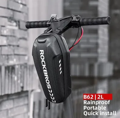 Immagine prodotto di Borse per scooter elettrici - Borsa anteriore per manubrio B62 - 2 litri / 3 litri - Materiale EVA - Impermeabile - Borsa anteriore - Compatibile con Xiaomi M365