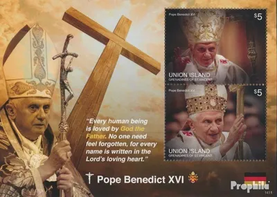 Produktbild von Briefmarken St. Vincent - Union Island 2014 Mi Block64 (kompl.Ausg.) postfrisch Papst Benedikt XVI.