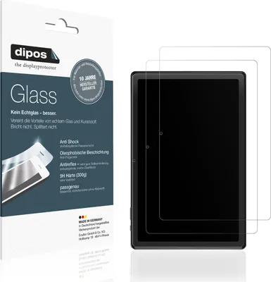 Produktbild von 2x Schutzfolie für SGIN T10P Tablet matt - Anti-Shock 9H Folie dipos Glass Kunststoffglas