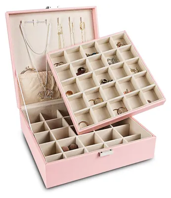 Zdjęcie produktu dla Frebeauty Organizer na biżuterię 50 przegródek różowy