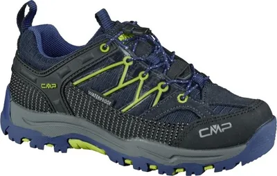 Produktbild von CMP Kids Rigel Low WP hochwertige Jungen Veloursleder Trekkingschuhe in blau, CLIMA PROTECT, griffige Gummi Laufsohle